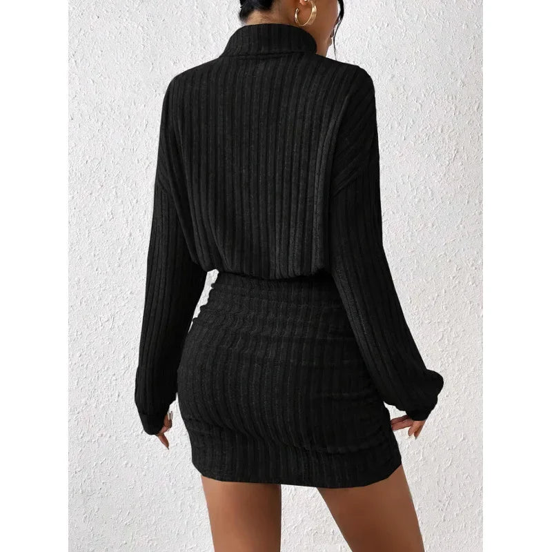 VESTIDO DE TRICÔ MANGA LONGA