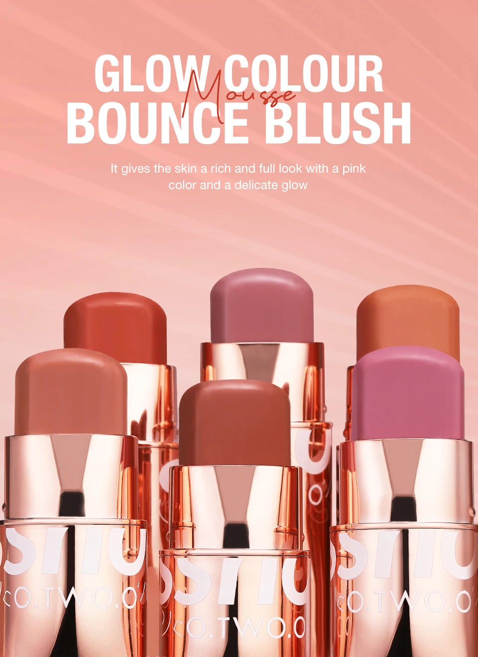 Batom Matte Lipstick 3 em 1 - Boca, Sombra e Blush