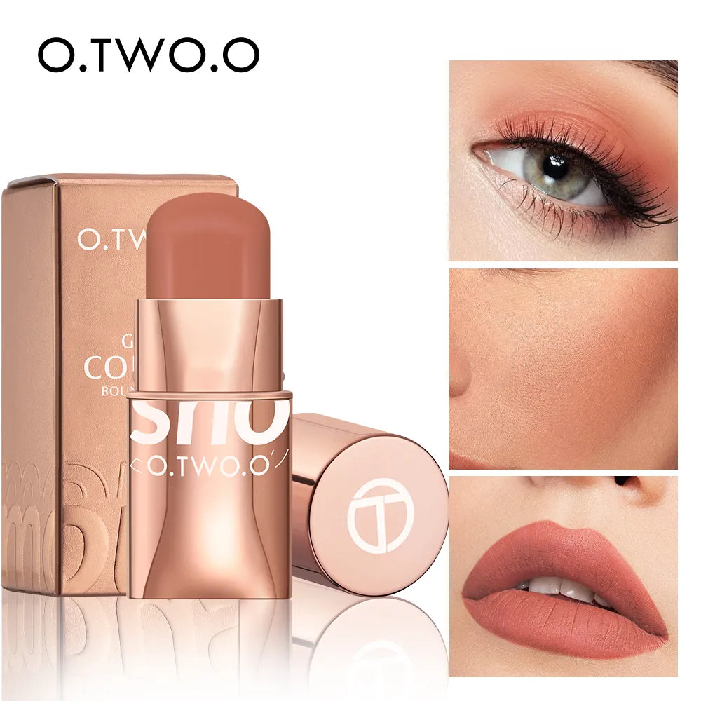 Batom Matte Lipstick 3 em 1 - Boca, Sombra e Blush