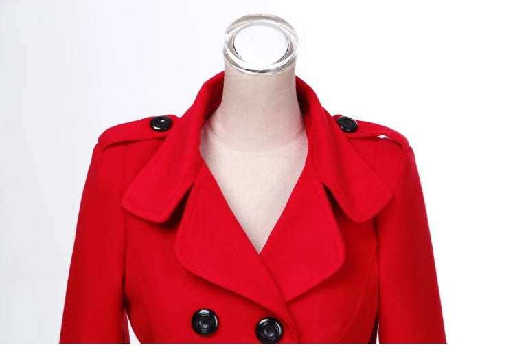 CASACO FEMININO DE LÃ SLIM