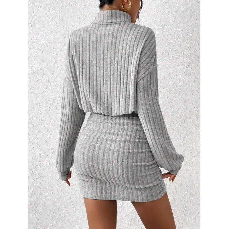 VESTIDO DE TRICÔ MANGA LONGA