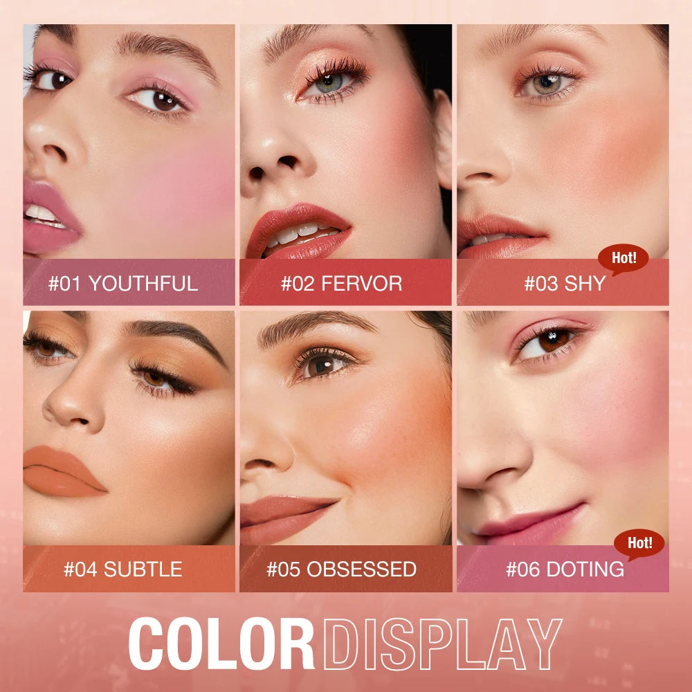 Batom Matte Lipstick 3 em 1 - Boca, Sombra e Blush