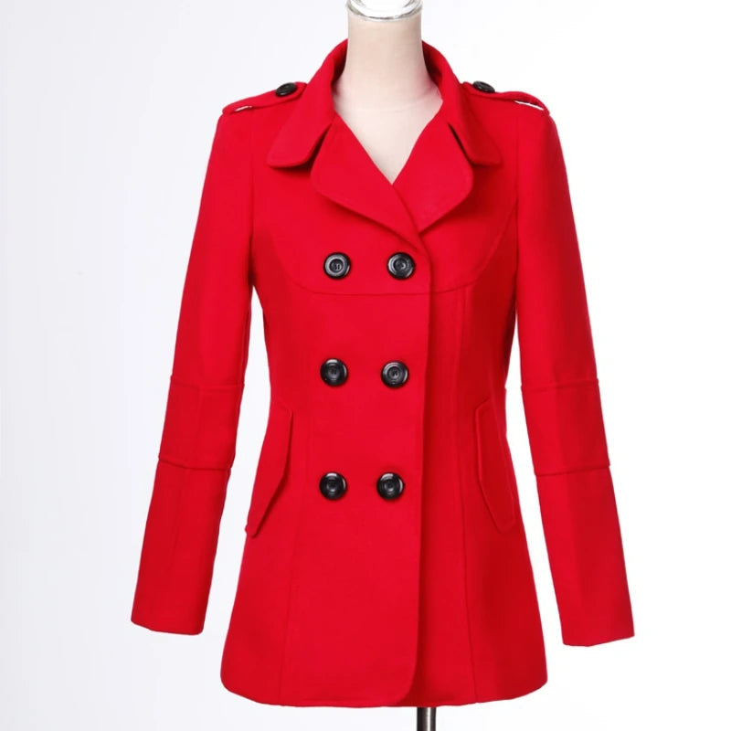CASACO FEMININO DE LÃ SLIM