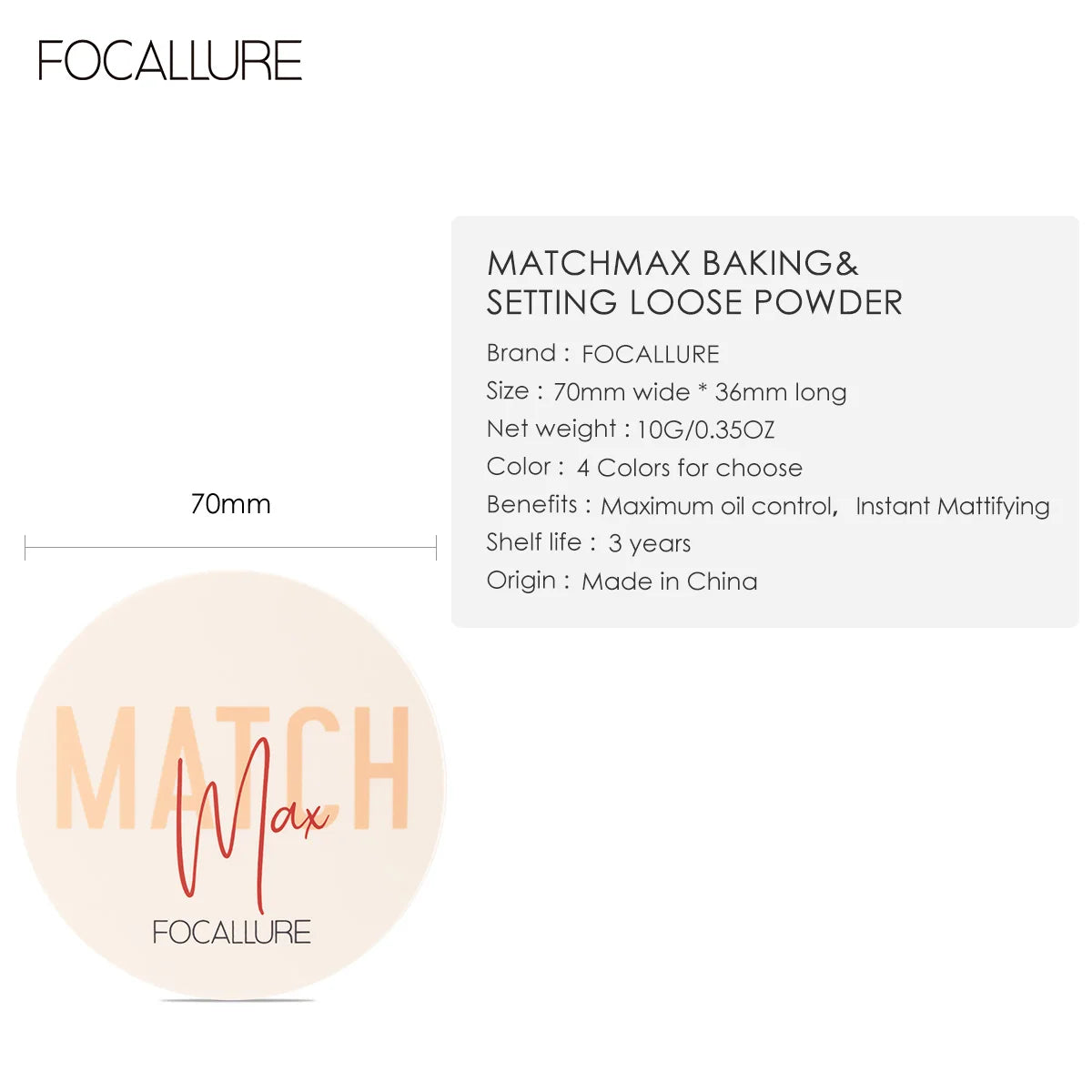 Pó solto Facial Focallure