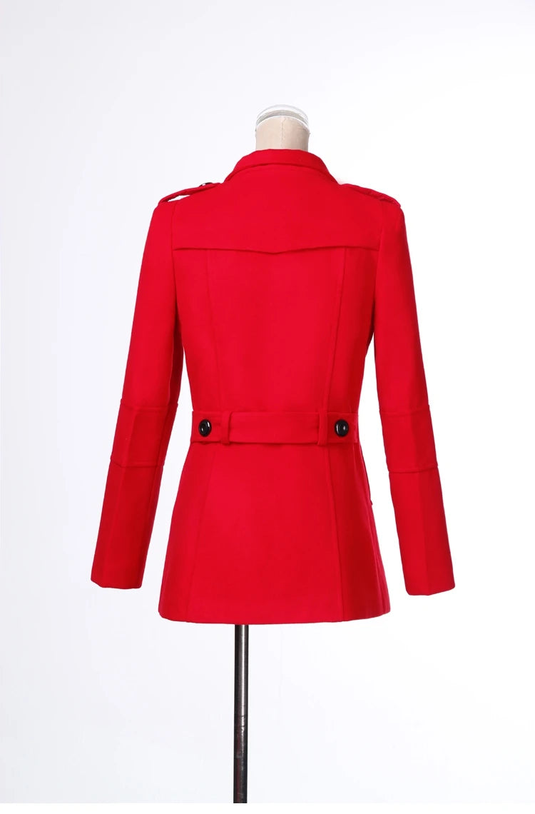 CASACO FEMININO DE LÃ SLIM