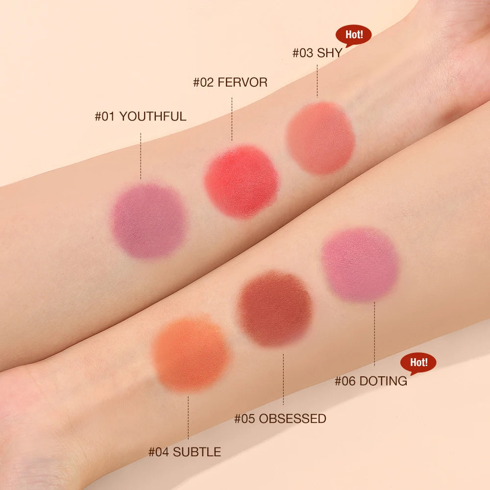 Batom Matte Lipstick 3 em 1 - Boca, Sombra e Blush