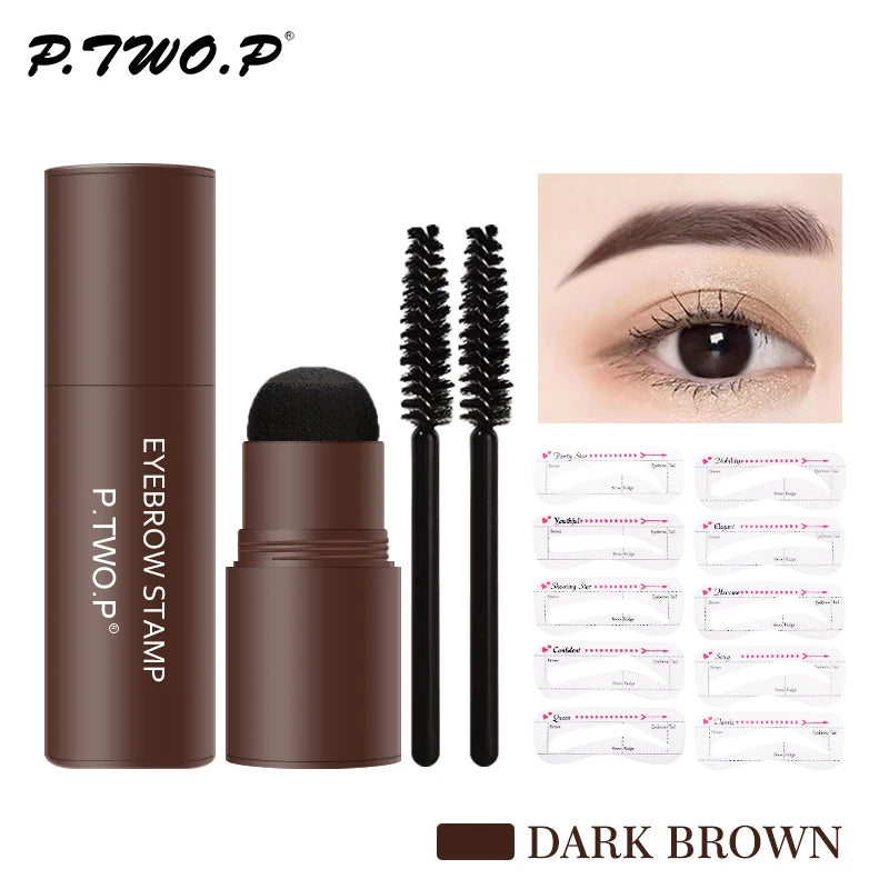 Kit BrowDesign preenchimento para sobrancelha [Molde + Sombra]