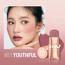 Batom Matte Lipstick 3 em 1 - Boca, Sombra e Blush