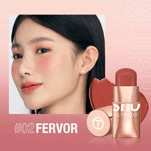 Batom Matte Lipstick 3 em 1 - Boca, Sombra e Blush