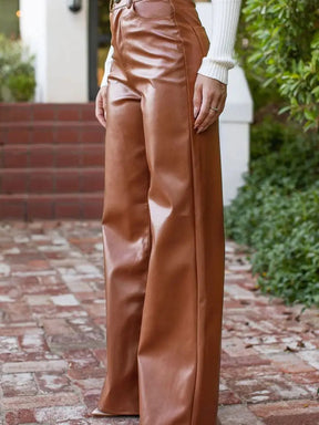 CALÇA COURO PU