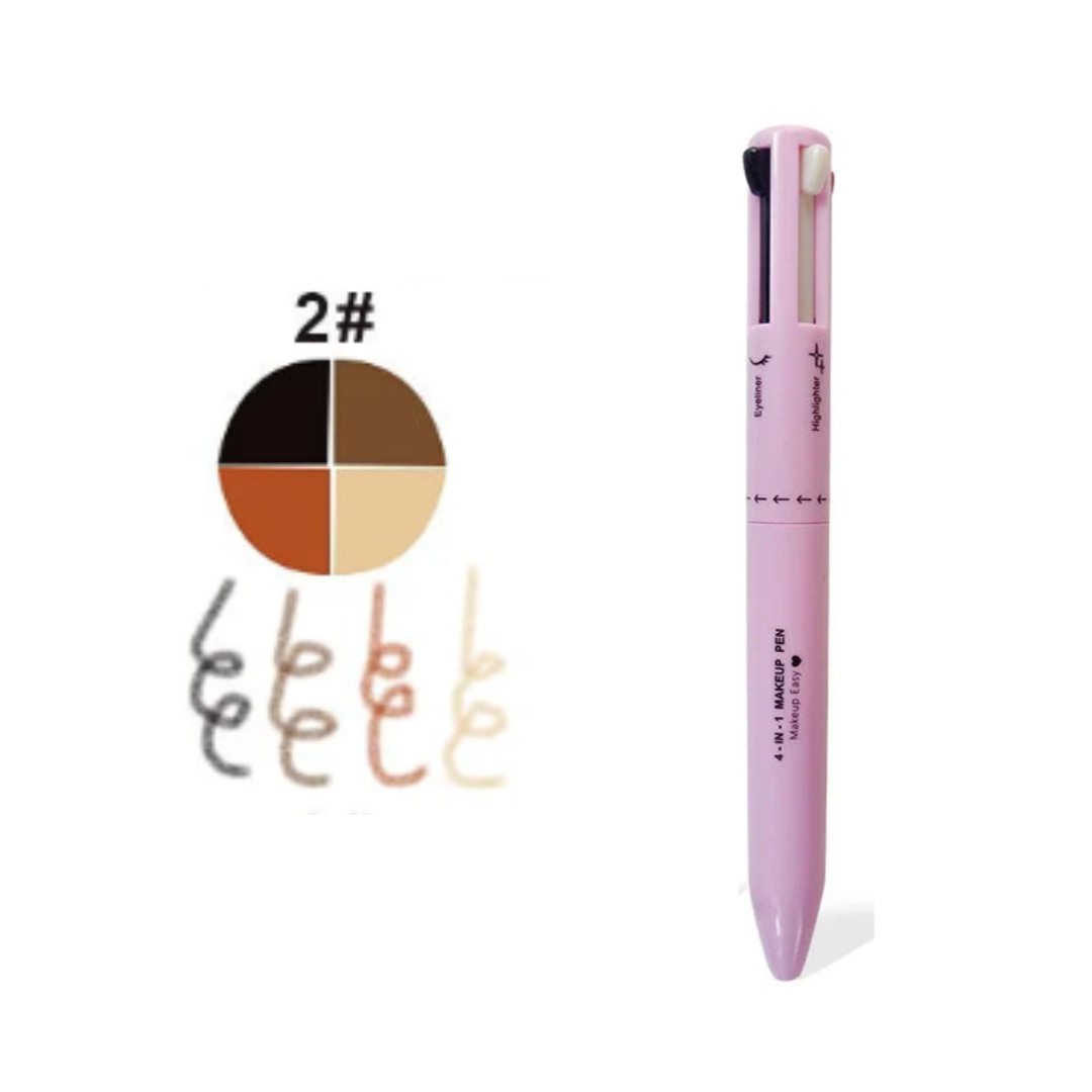 Caneta 4 em 1 [Blush. Batom, iluminador e lápis de sobrancelhas]