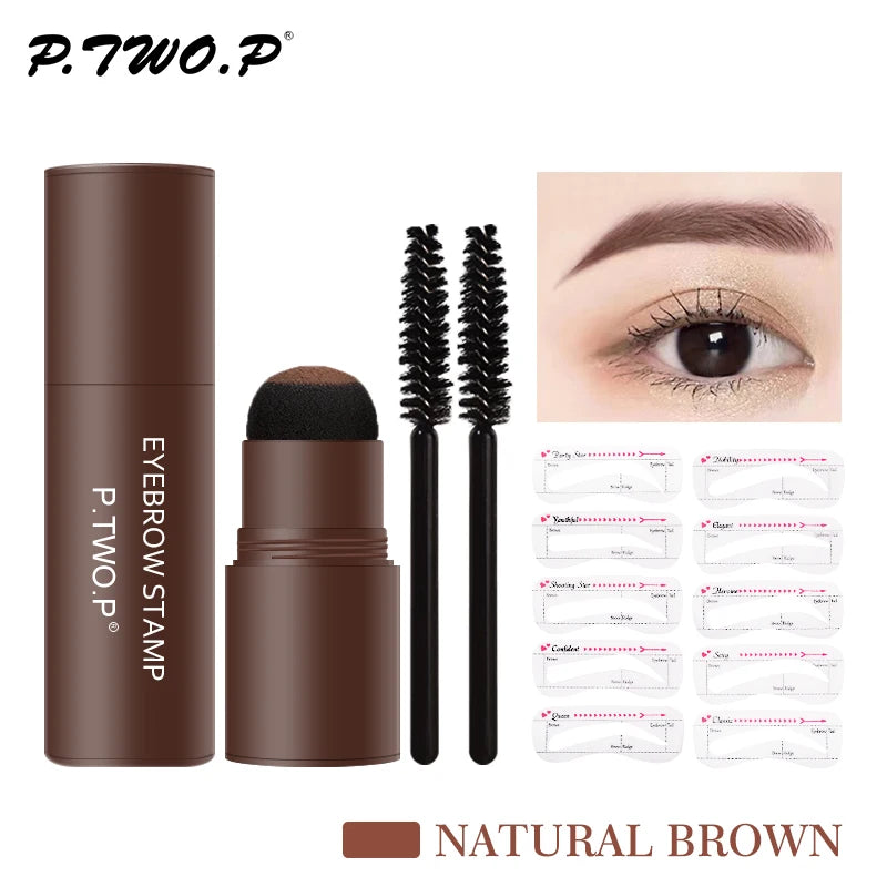 Kit BrowDesign preenchimento para sobrancelha [Molde + Sombra]