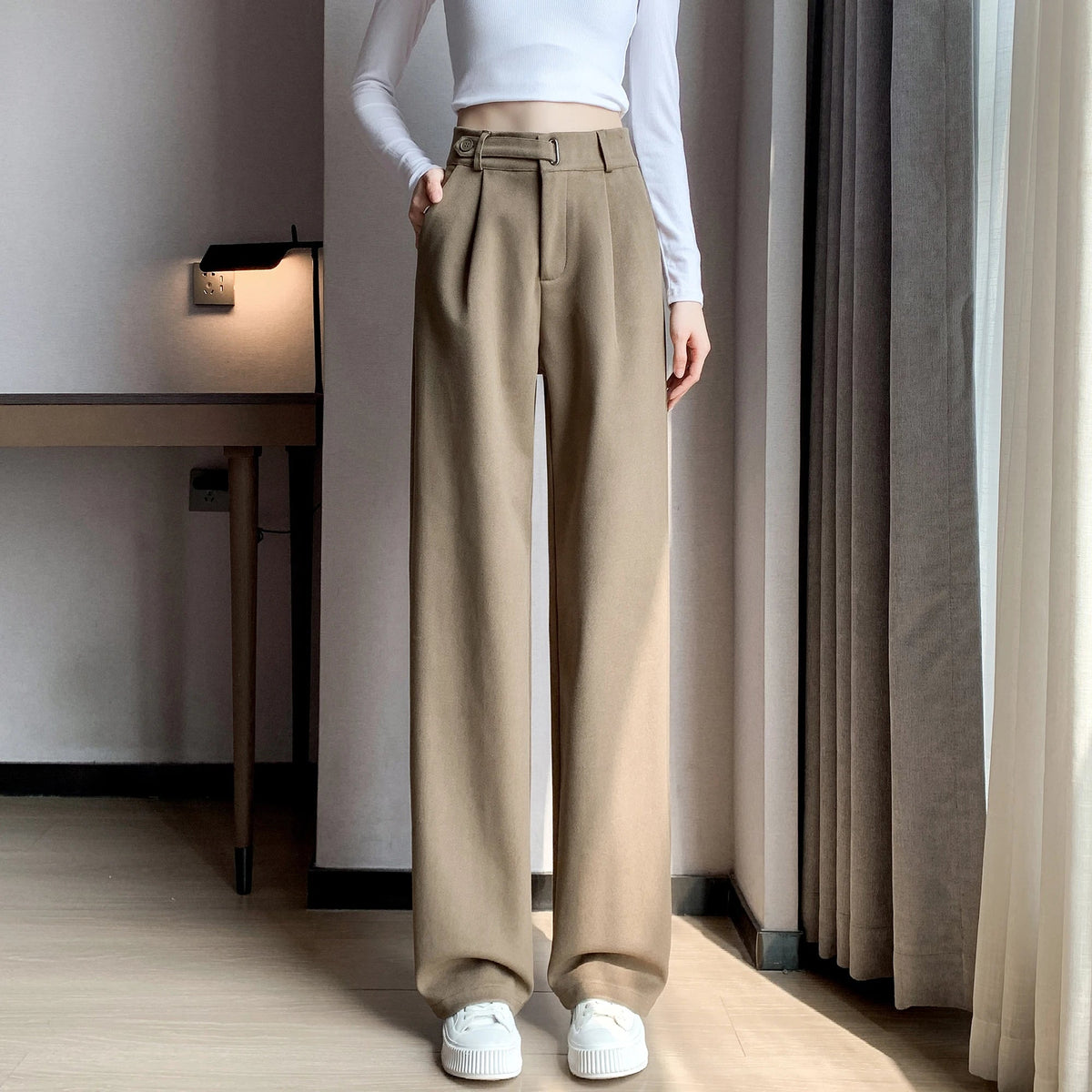CALÇA CASUAL DE LÃ