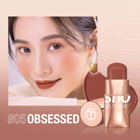 Batom Matte Lipstick 3 em 1 - Boca, Sombra e Blush