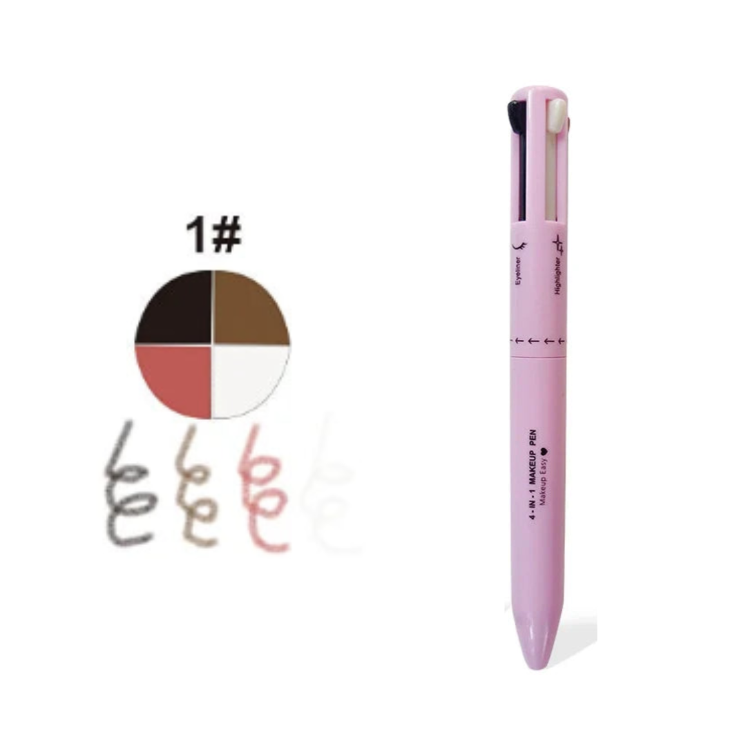 Caneta 4 em 1 [Blush. Batom, iluminador e lápis de sobrancelhas]