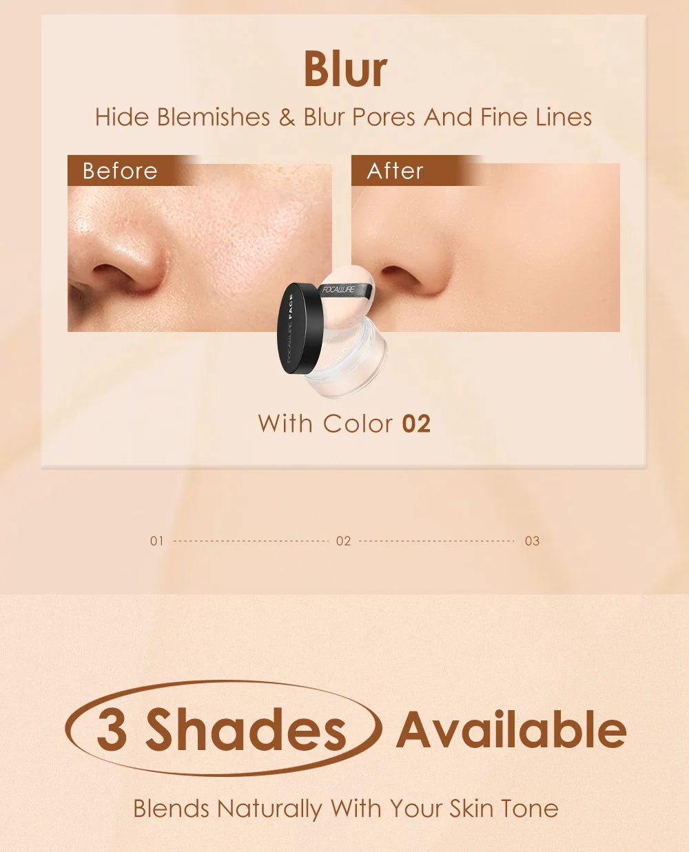 Pó Facial Focallure [Super matte]