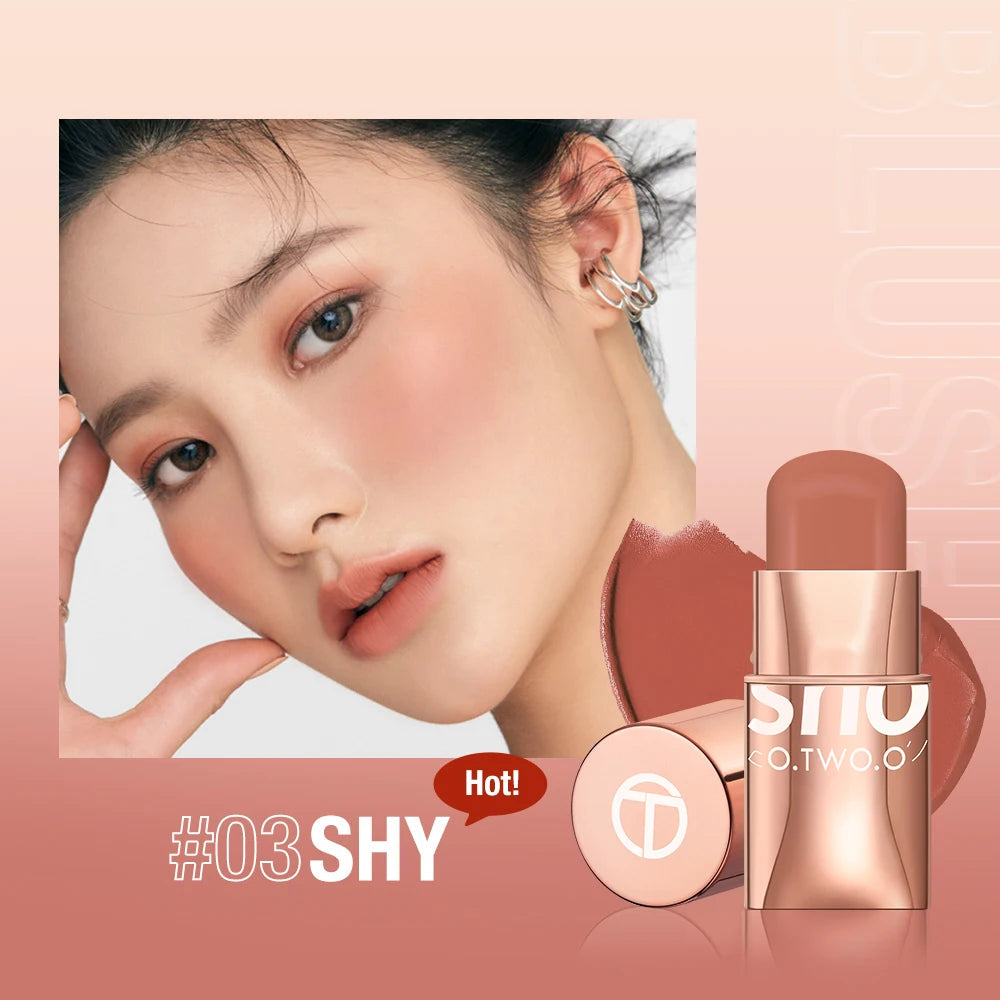 Batom Matte Lipstick 3 em 1 - Boca, Sombra e Blush