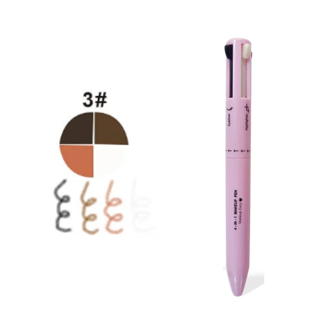 Caneta 4 em 1 [Blush. Batom, iluminador e lápis de sobrancelhas]