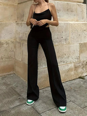 CALÇA CASUAL DE INVERNO FLARED