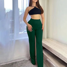 CALÇA CASUAL DE INVERNO FLARED