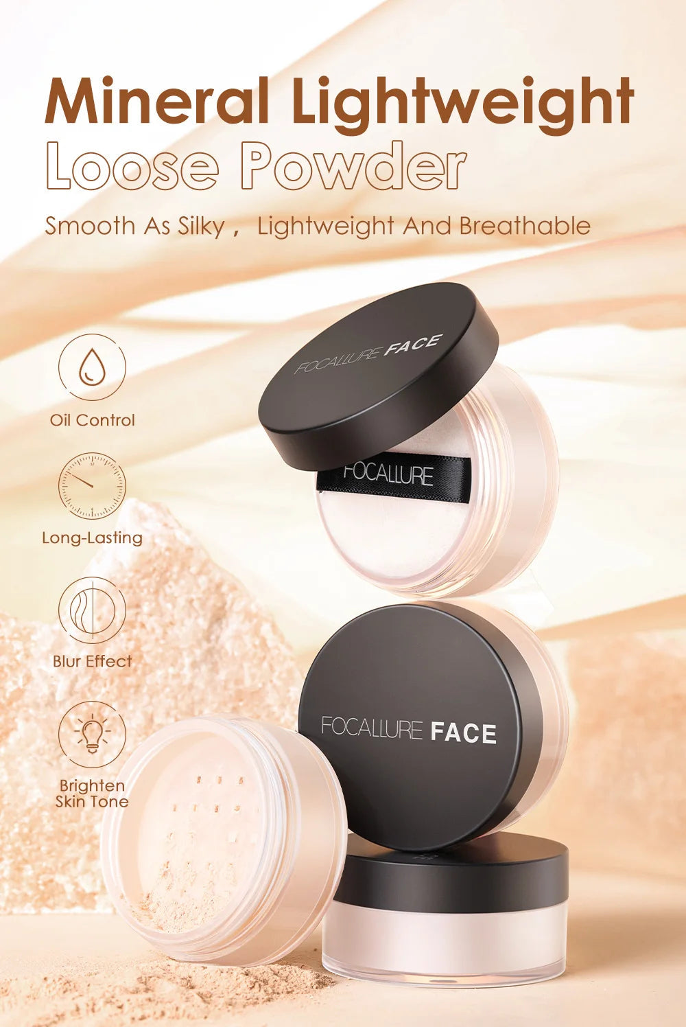 Pó Facial Focallure [Super matte]