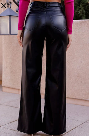 CALÇA COURO PU