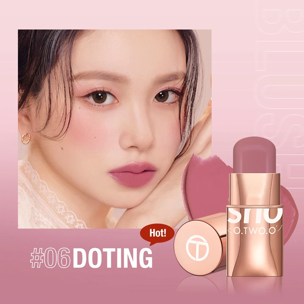 Batom Matte Lipstick 3 em 1 - Boca, Sombra e Blush