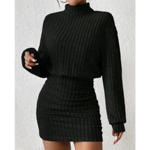 VESTIDO DE TRICÔ MANGA LONGA