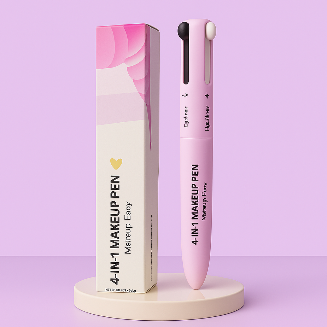 Caneta 4 em 1 [Blush. Batom, iluminador e lápis de sobrancelhas]